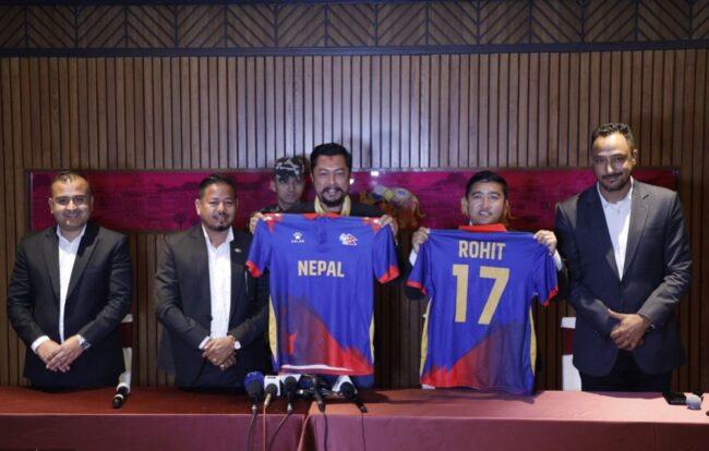 नेपाली क्रिकेट टोलीको नयाँ जर्सी सार्वजनिक